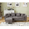 [NEW ARRIVED] [VIDEO PROVIDED]L Shaped Sectional Sofa , Convertible Storage Ottoman,Chenille ,Square Arm, Modern Tufted Couch ,3 Seater, And Nailhead