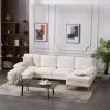 U-Shaped 4-Seat Indoor Modular Sofa Creamy-White