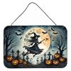 NEW Flying Witch Spooky Halloween Wall or Door Hanging Prints Aluminum Metal Sign Kitchen Wall Bar Bathroom Plaque Home Decor, 8HX12W, Multicolor