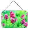 NEW Vermont Red Clover in Watercolor Wall or Door Hanging Prints Aluminum Metal Sign Kitchen Wall Bar Bathroom Plaque Home Decor, 8HX12W, Multicolor