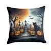 NEW Black Cat Spooky Halloween Throw Pillow Machine Washable, Indoor Outdoor Decorative Pillow for Couch, Bed or Patio, 14Hx14W