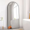 Dolonm 65x22 Inch Arch Full Length Mirror, Modern Design Standing Floor Mirror, Full Body Mirror for Living Room, Bedroom, Bathroom, Cloakroom