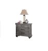 Contemporary Modern Look Antique Gray Oak Finish 1pc Nightstand Storage Space Bedside Table Oak Veneer Bedroom Furniture