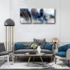 Abstract Wall Art Blue Landscape Stripe Canvas Wall Art Watercolor Canvas Painting Prints Contemporary Artworks Wall Pictures for Living Room Bedroom