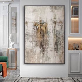 Large Size Abstract Oil Painting Beige Gold Brown Wall Art Canvas Modern Abstract Picture Home Decoration Decor Oversized Scandinavian Art (size: 50x70cm)