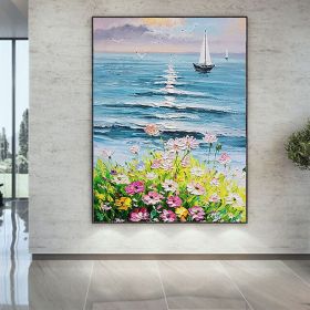 Hand Oil Painting CanvasWall Art Decoration Abstract Knife Painting Landscape Flowers For Home Living Room hallway bedroom luxurious decorative painti (size: 150x220cm)