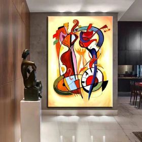 Hand Oil Painting Painted Vertical Abstract Pop Art Modern Rolled Canvas Living Room hallway bedroom luxurious decorative painting (size: 150x220cm)