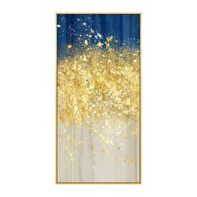 Large Wall Painting On Canvas Handmade Oil Vertical Abstract Art Decorative Pictures For Living Room Wall Decor Painting Golden (size: 50X100cm)