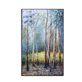 Original Oil Painting Trees On Canvas Modern Nordic Poster Wall Art Picture For Living Room Bedroom Home Decoration Frameless (size: 40X80cm)