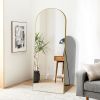 Dolonm 64x21 Inch Arch Full Length Mirror, Aluminum Alloy Frame Floor Mirror, Large Mirror Free-Standing Hanging or Leaning