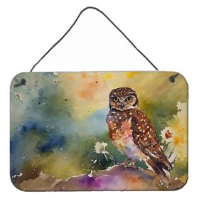 NEW Burrowing Owl Wall or Door Hanging Prints Aluminum Metal Sign Kitchen Wall Bar Bathroom Plaque Home Decor, 8HX12W, Multicolor (Default: Default)