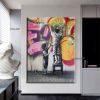 Hand Painted Canvas Richie Rich Monopoly;  Oil Painting;  Hand Painted;  Graffiti;  pop art;  wall art;  street art;  home decor;  Gift Living Room ha