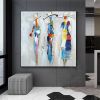 Oil Painting Hand Painted Square Abstract People Classic Modern Rolled Canvas Luxury home corridor living room decorative art