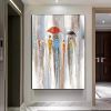 Oil Painting Hand Painted Vertical Abstract People Contemporary Modern Canvas Luxurious home corridor living room bedroom decoration art